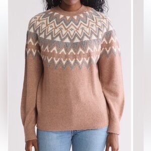 NWT Caslon fair isle sweater